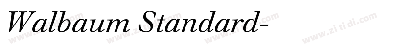 Walbaum Standard字体转换